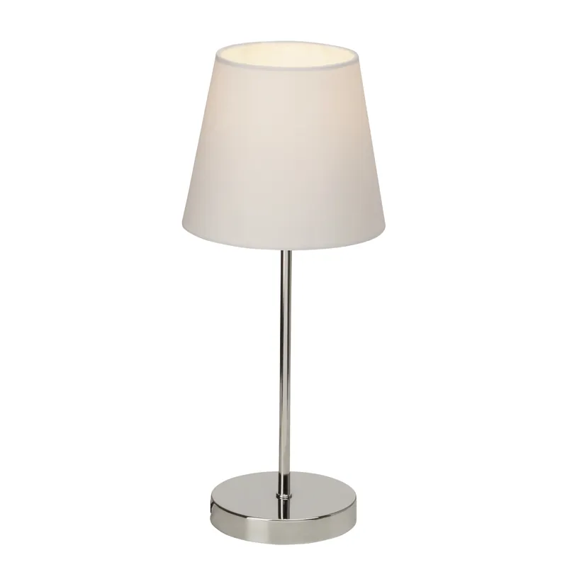 Ausverkauf Brilliant Tischleuchte Kasha chrom weiß E14 max. 40W mit Touchschalter