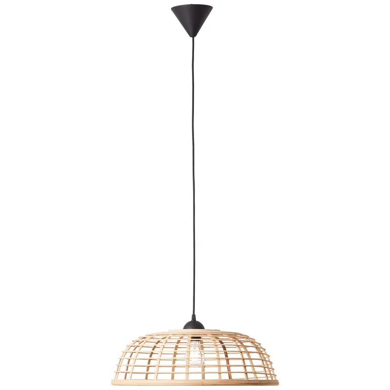 Beliebt Brilliant Pendelleuchte Crosstown E27 Holz hell neutral schwarz max. 40W Ø48cm