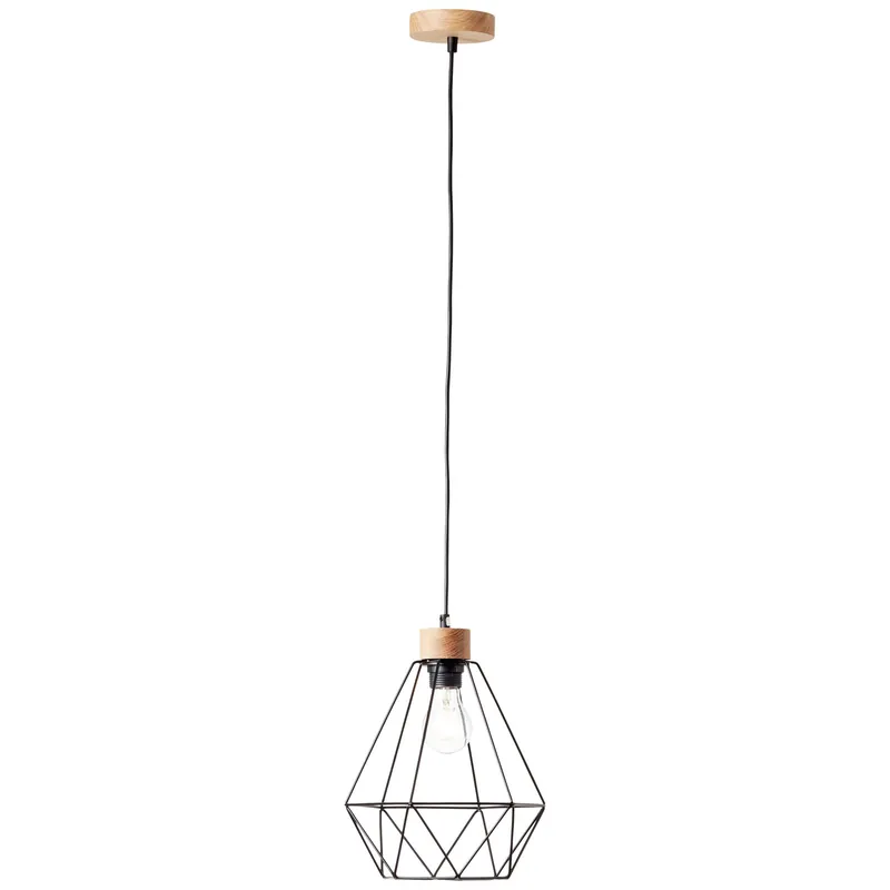 Brilliant Pendelleuchte Drewno schwarz E27 max. 25W Neu Im Sortiment