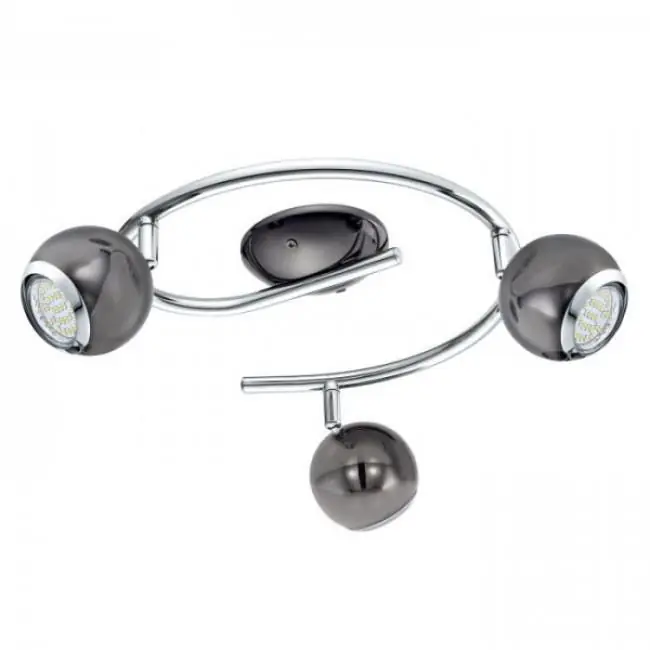 Eglo LED Deckenstrahler BIMEDA schwarz chrom GU10 9W 3000K Warmweiß schwenkbar Finale Aktion