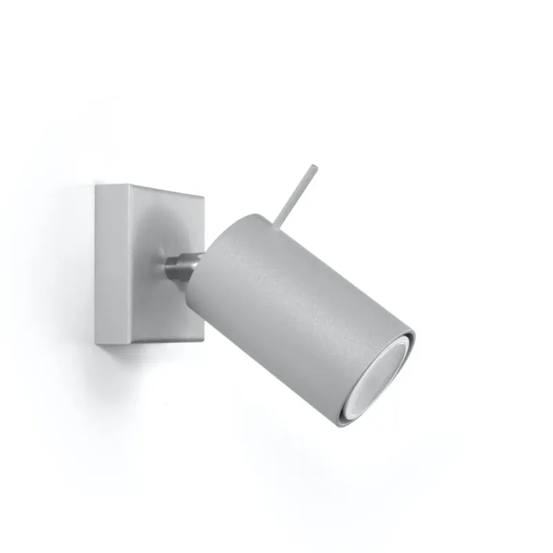 Neue Kollektion Wandleuchte 1 Grau aus Stahl 40W IP20 GU10 230V