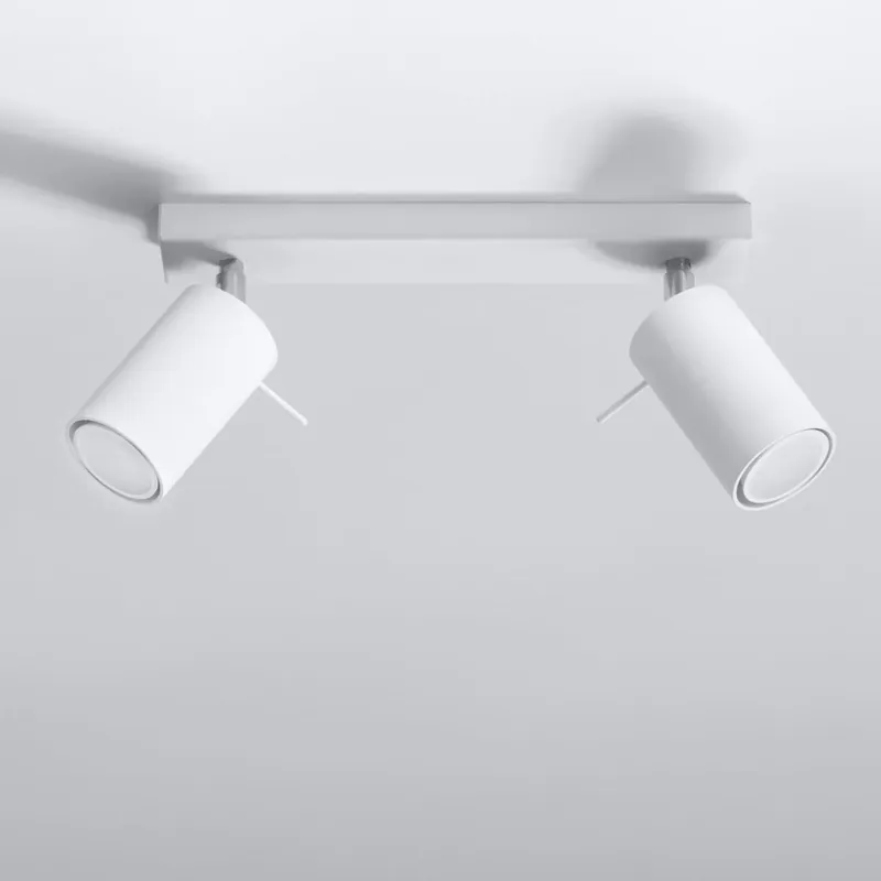 Deckenleuchte 2 Weiß aus Stahl 2x 40W IP20 GU10 230V Highlight
