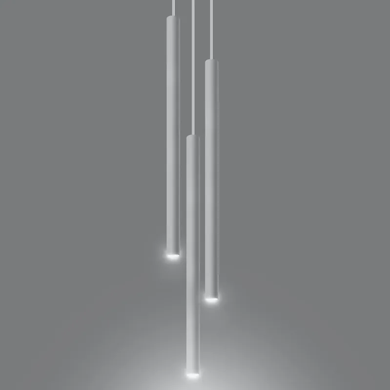 Pendelleuchte 3-flammig aus Stahl -3P Rund Weiß 20cm x 20cm x 100cm IP20 G9 230V Top-Angebot
