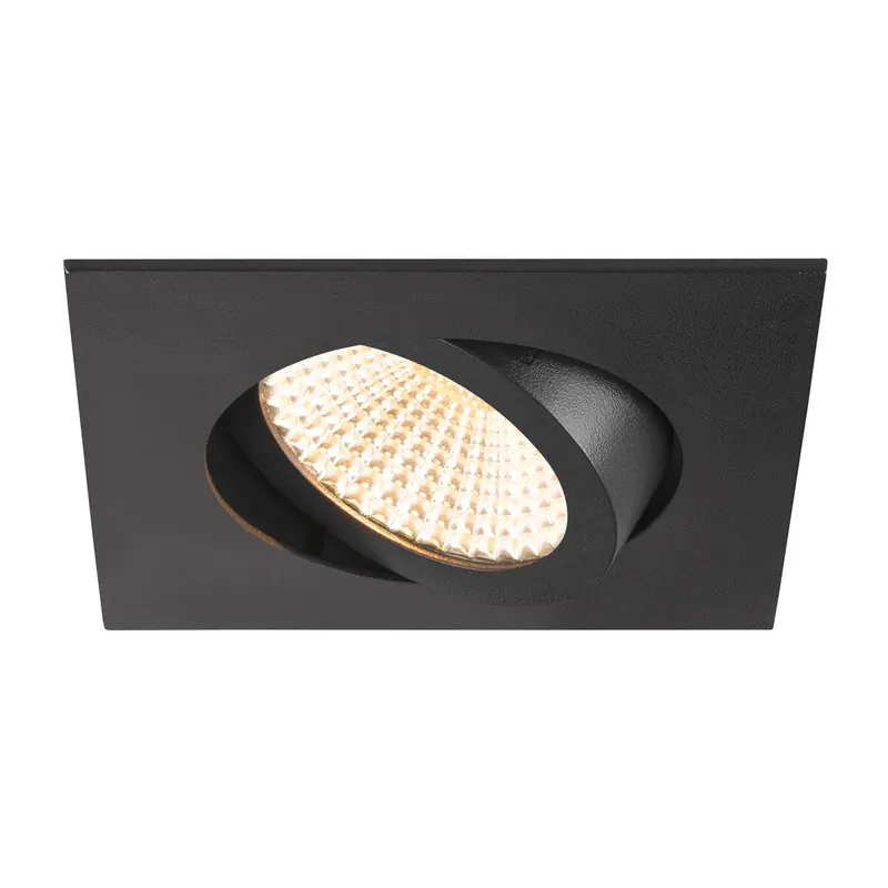 Zertifiziert SLV Universal 68 Deckeneinbauleuchte 2500/3000/4000K 38°/60° Ip 20 Quadratisch Schwarz