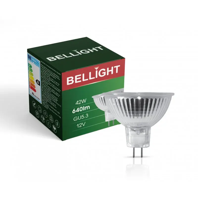 Neu Bellight Halogen GU5,3 MR16 Reflektor 42W 640lm 12V 38° Warmweiß 2700K DIMMBAR