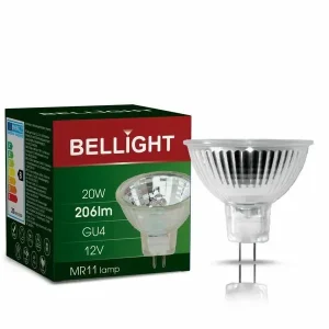 Bellight MR11 GU4 Halogen 20W Leuchtmittel 30° Birne 206lm 12V Warmweiß dimmbar Zertifiziert