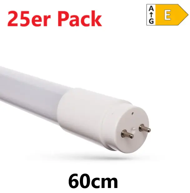 25er Pack Spectrum LED 60cm Röhre G13 Tube Glas T8 Leuchtstoffröhre 8,5w 900lm Kaltweiß 6000K Markenprodukt