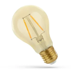 Beliebt Spectrum LED E27 A60 2W = 21W Birne 270° Retro 210lm Gold 230V Warmweiß 2400K