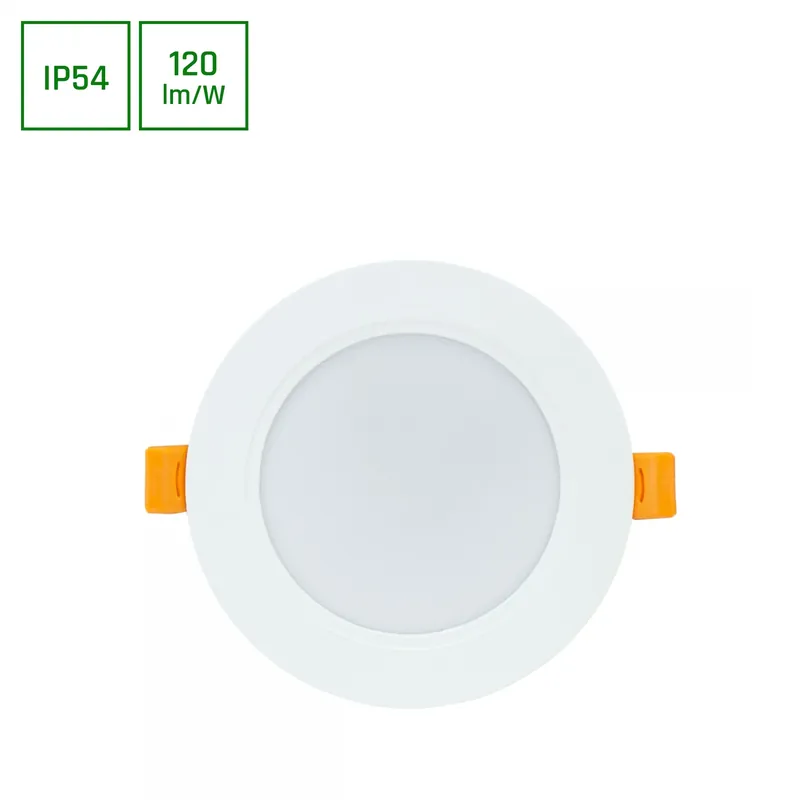Wochenendangebot Spectrum LED Panel DURE 3 Einbauleuchte 8W rund 1000lm Badezimmerleuchte IP54 Neutralweiß 4000K