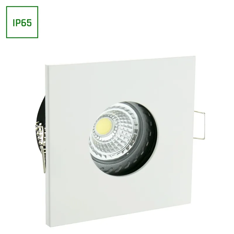 Spectrum LED Einbaustrahler GU10 Spot Badezimmer Downlight IP65 max. 10W eckig weiß Neu