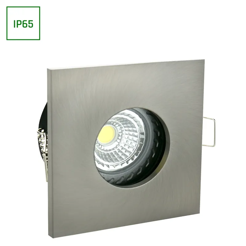 Spectrum LED Einbaustrahler GU10 Spot Badezimmer Downlight IP65 max. 10W eckig silber Must-Have