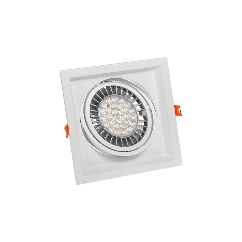 Spectrum LED MDD Maxi Uno GU10 AR111 Einbaustrahler Downlight max.25W schwenkbar weiß eckig Jetzt Kaufen