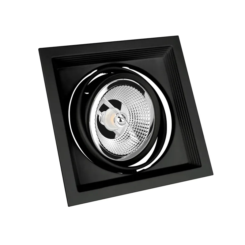 Spectrum LED MDD Maxi Uno GU10 AR111 Einbaustrahler max. 25W schwenkbar schwarz eckig Sichere Zahlung