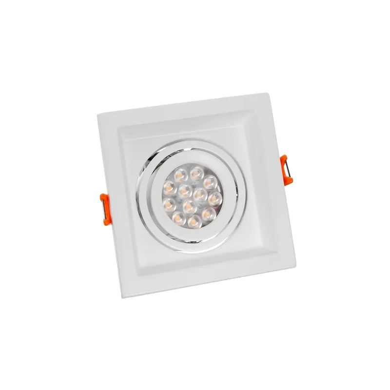 Zertifiziert Spectrum LED MDD Mini Uno GU10 Einbaustrahler Downlight IP20 max.10W schwenkbar weiß eckig