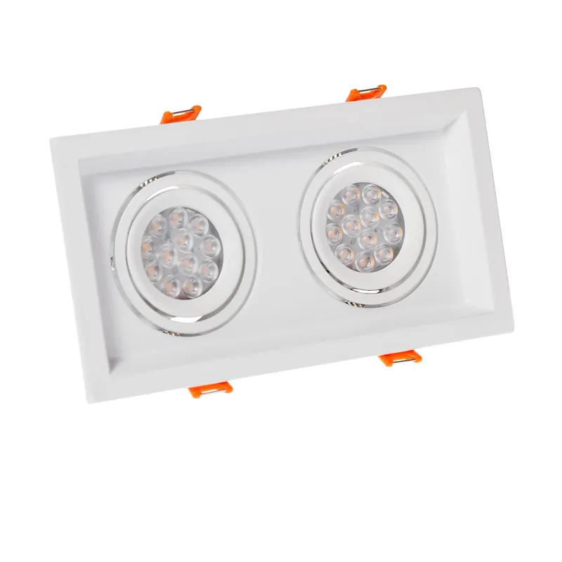 Spectrum LED MDD Mini Due GU10 2fach Einbaustrahler Downlight IP20 max.10W schwenkbar weiß eckig Letzte Chance