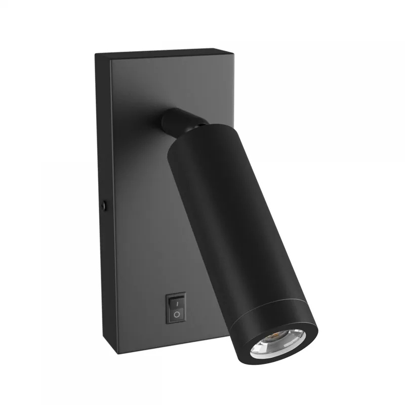 Spectrum LED Wandleuchte Madara Slim GU10 MR11 schwarz Bettleuchte mit Schalter einstellbar Top-Preis