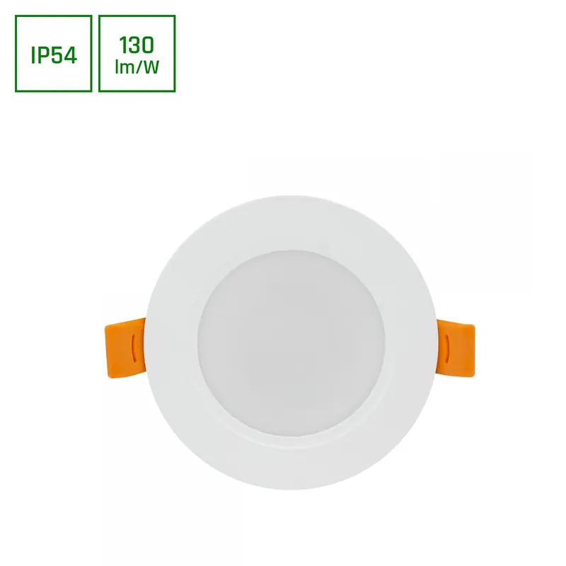Super-Preis Spectrum LED Panel DURE 3 Einbauleuchte 5W rund 650lm Badezimmerleuchte IP54 Neutralweiß 4000K