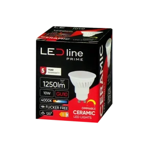 Gratis Versand LED-line Premium LED GU10 10W = 100W Reflektor 1250lm 120° Keramik 170-250V Neutralweiß 4000K DIMMBAR