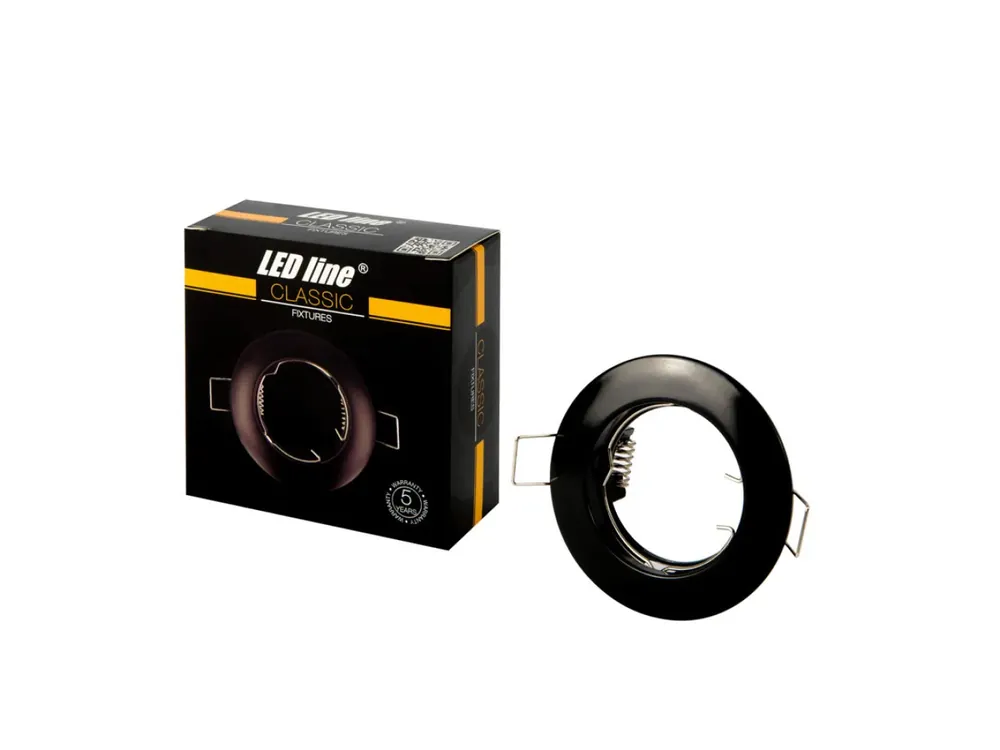 Geprüft LED-line Einbaustrahler Ø77mm max. 35W Spot IP20 Downlight rund schwarz matt