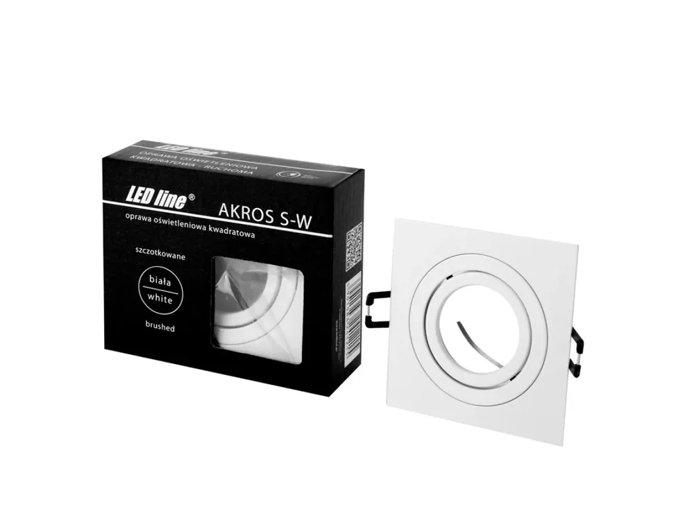 LED-line AKROS SLIM Einbaustrahler max. 35W Spot schwenkbar IP20 Downlight eckig weiß Wochenendangebot