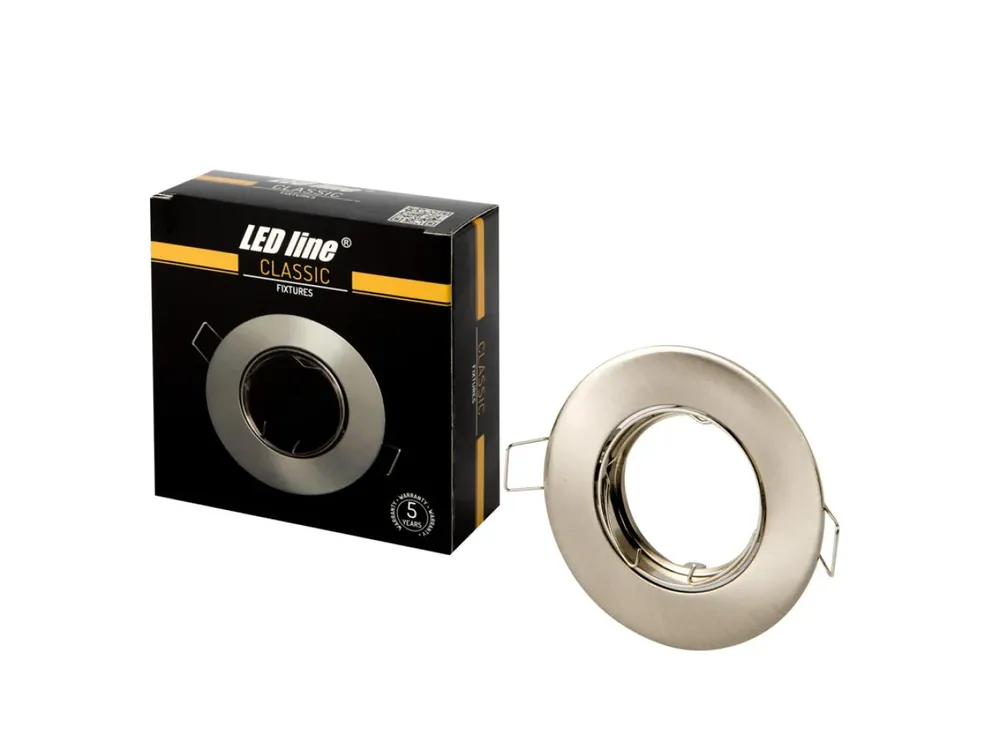 LED-line Einbaustrahler Ø92mm max. 35W Spot schwenkbar IP20 Downlight rund satin Mega-Angebot