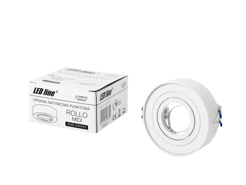 Jetzt Kaufen LED-line ROLLO MIDI Einbaustrahler Ø96mm max. 35W Spot IP20 Downlight rund schwenkbar weiß matt
