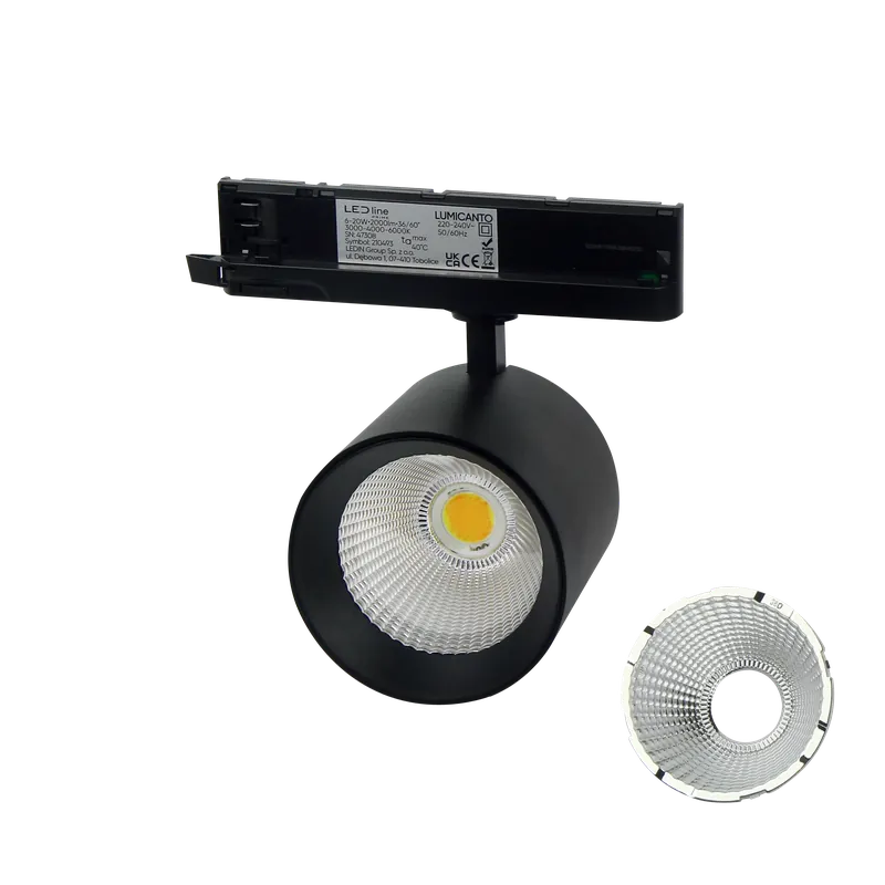 Saisonangebot LUMICANTO LED Stromschienenstrahler 3-Phasen 6-20W 36/60° CCT Schwarz