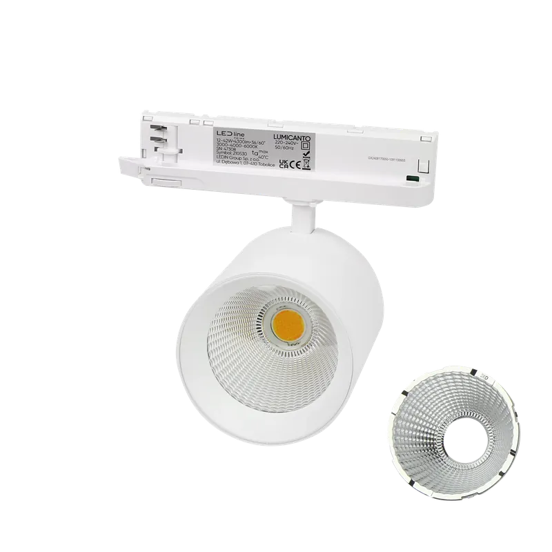 Meistverkauft LUMICANTO LED Stromschienenstrahler 3-Phasen 6-20W 36/60° CCT Weiß