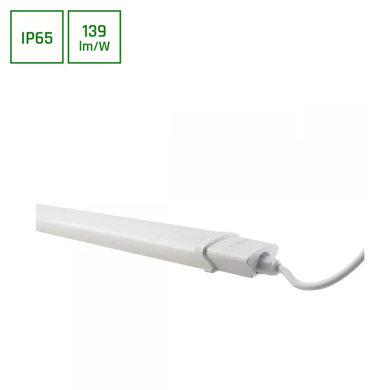 LIMEA PLUG LED Feuchtraumleuchte 120cm 36W Neutralweiß IP65 Hermetisch Weiß Schneller Versand