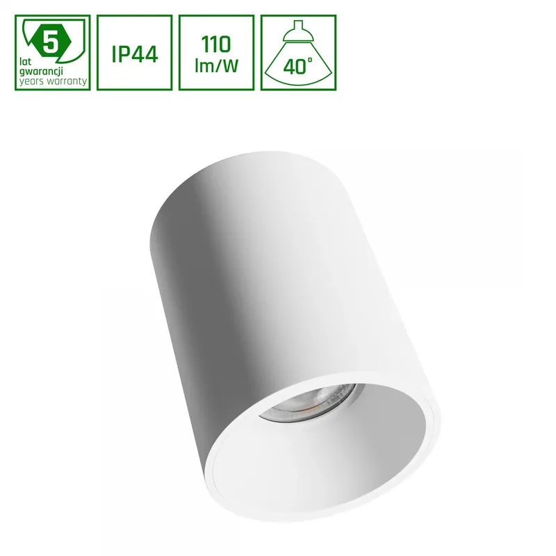 Spectrum LED Orbito Surface Deckenleuchte 10W rund 40° 1100lm weiß IP44 Aufbau UGR>19 Warmweiß 3000K Wochenendangebot