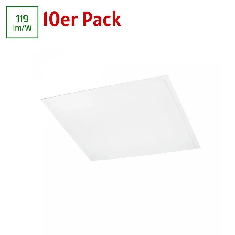 10er Pack Spectrum LED Panel Algine 36W eckig 60x60cm weiß 4300lm 120° IP20 Neutralweiß 4000K Abverkauf