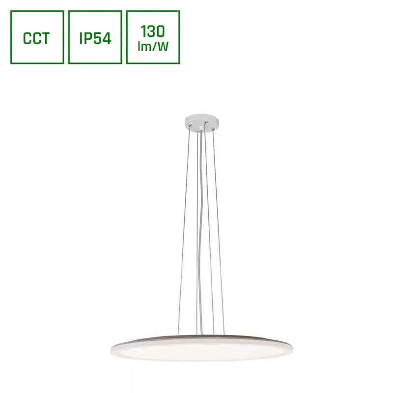 Echt Spectrum LED NYMPHEA FLAT DUO Deckenleuchte 230V 48W CCT 6200lm IP54 weiß Aufputz 3000K-6000K