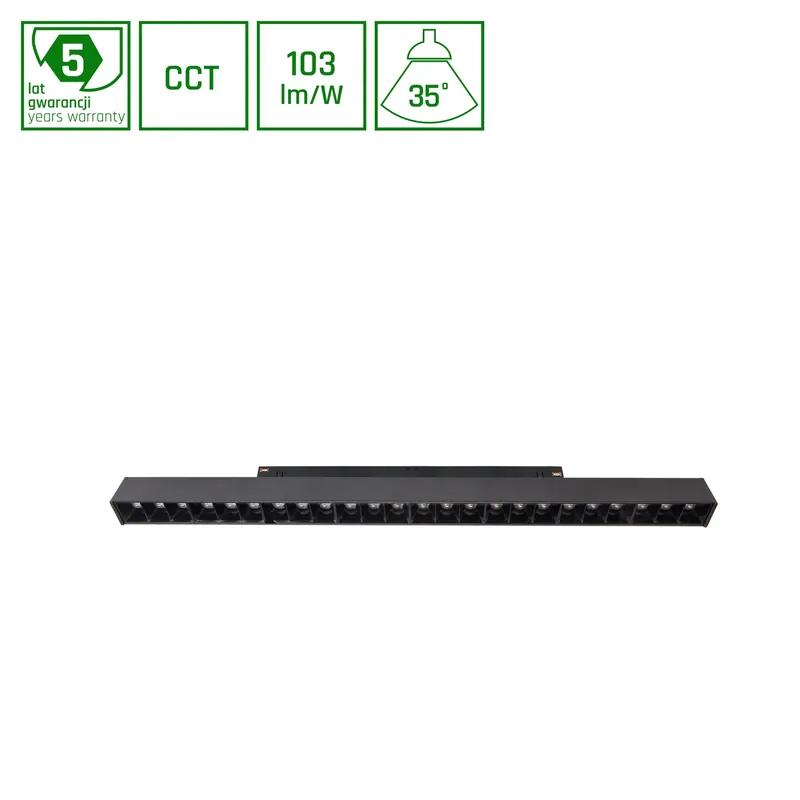 Rabatt GRID L LED Stromschienenstrahler 48V 440cm 24W 40° CCT Philips Hue - Zigbee UGR<19 Blendfrei Schwarz