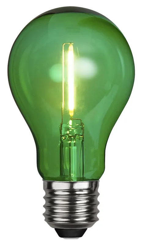 Kostenloser Versand Filament LED, E27, Kugelform, grün