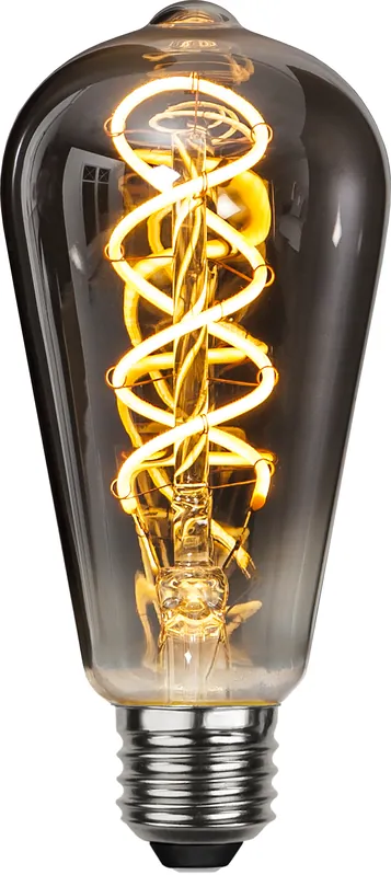 Letzte Chance DecoLED "Spiral Filament", E27, 2100K, B,Rauchglas