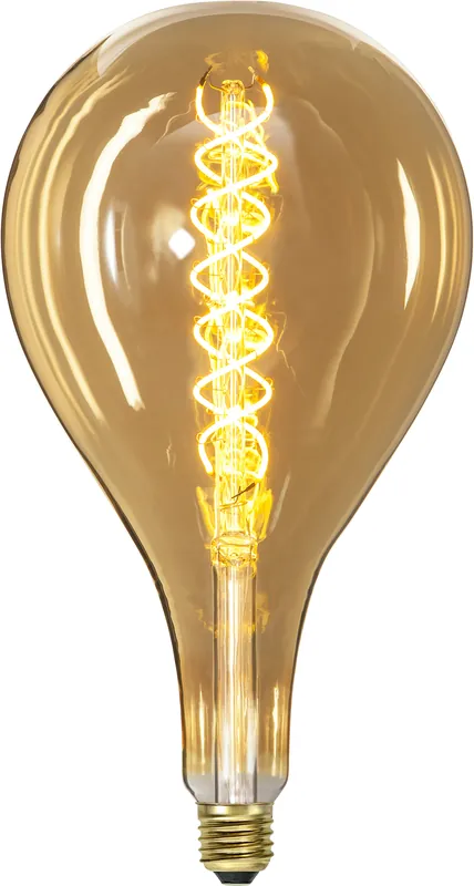 Deco LED "Industrial",Amberglas E27, 2000K, A,dimm Versand Am Gleichen Tag