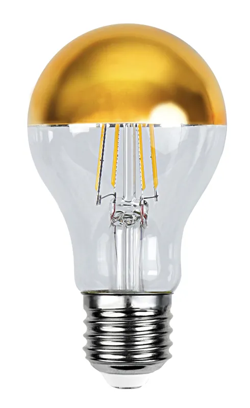 Preiswert Filament LED, E27, 2700 K, 80 Ra, A+, Goldkopf