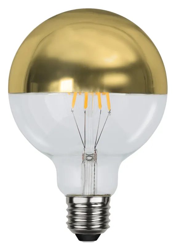 Zertifiziert Filament LED, E27, 2700 K, 80 Ra, A+, Goldkopf