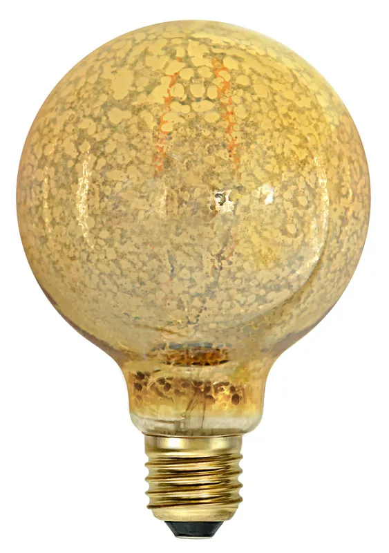 Zertifiziert Filament "Goldflake Globe" E27, 1900 K, 80 Ra, A,