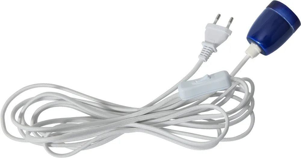 Sonderangebot Kabel "Glaze", E27, blaues Porzellan