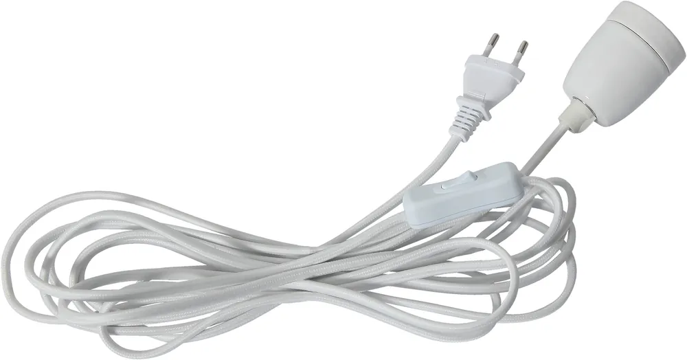 Kabel "Glaze", E27, weisses Porzellan Kostenfreie Lieferung