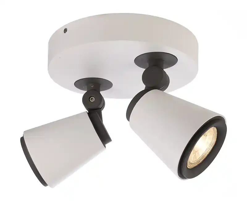 Preiswert Deckenaufbauleuchte, Leporis Round II, 220-240V AC/50-60Hz, GU10, 2x max. 50,00 W