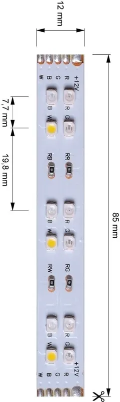 Deko-Light Flexibler LED Stripe, 3528-2x72-12V-RGB+6200K-3m Nur Für Kurze Zeit