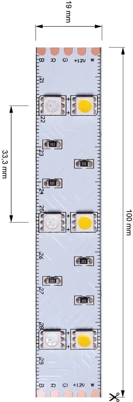 Deko-Light Flexibler LED Stripe, 5050-2x30-12V-RGB+6500K-3m Solange Der Vorrat Reicht