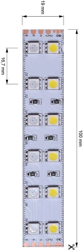 Heißes Angebot Deko-Light Flexibler LED Stripe, 5050-2x30-24V-RGB+6000K-3m