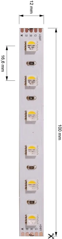 Finale Aktion Deko-Light Flexibler LED Stripe, 5050-60-24V-RGB+3000K-5m-Silikon