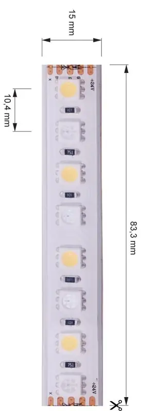 Neu Deko-Light Flexibler LED Stripe, 5050-96-24V-RGB+2800K-5m-Silikon