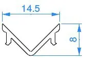 Top-Angebot Reprofil, Abdeckung E-02-10, Kunststoff, milchig 40% Transmission, Länge: 2000 mm