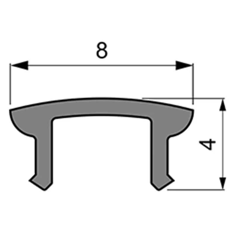 Reprofil, Abdeckung F-01-05, Kunststoff, klar 95% Transmission, Länge: 1000 mm Gratis Versand
