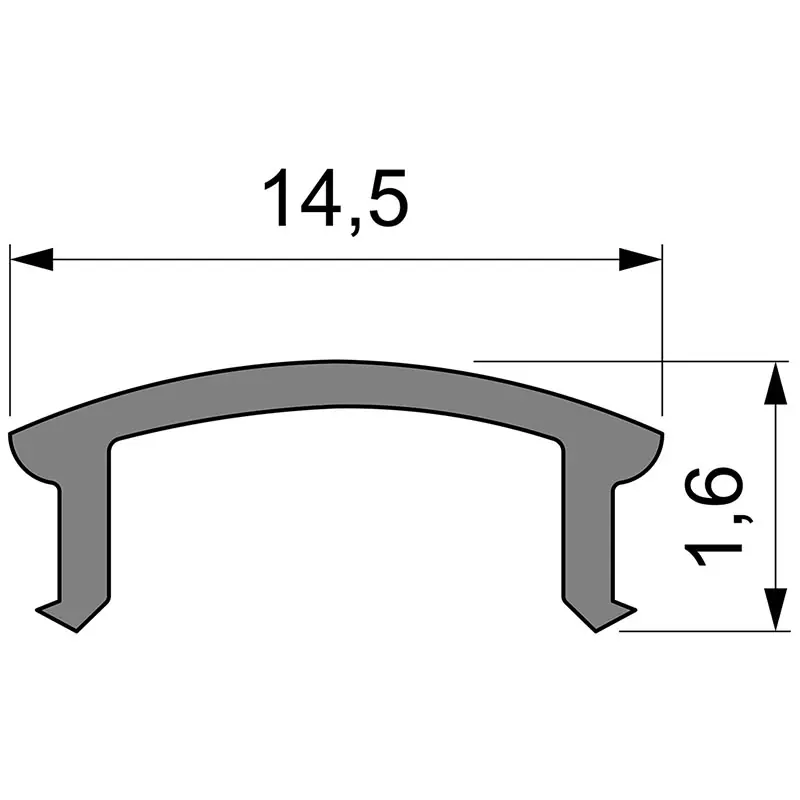 Reprofil, Abdeckung F-01-10, Kunststoff, klar 95% Transmission, Länge: 2000 mm Kracherpreis
